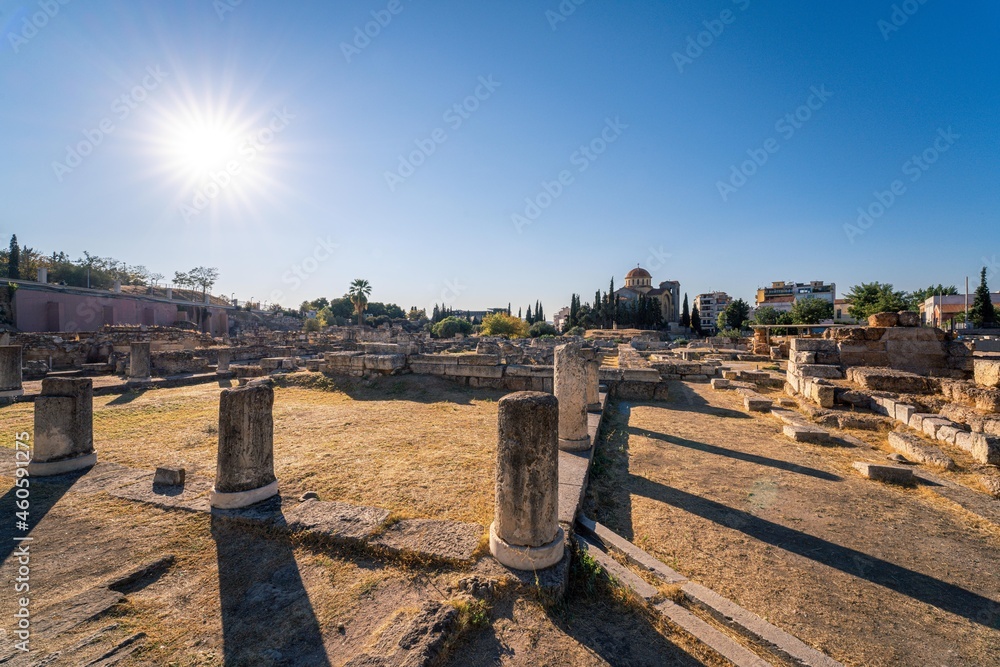 Old ruins of Kerameikos in Athens, Greece