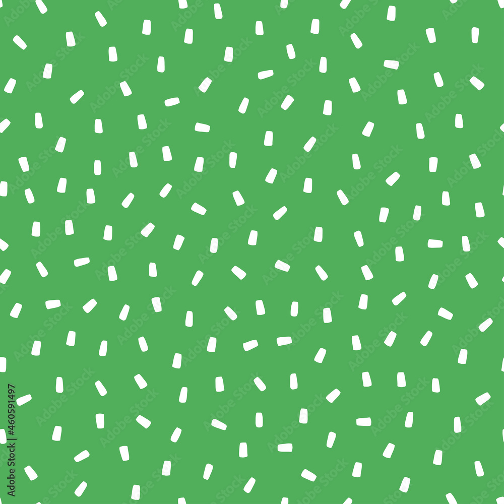 Seamless pattern with sprinkles and green background Seamless pattern with sprinkles and green background