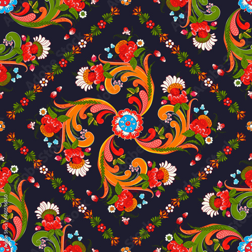 Rosemaling vector pattern