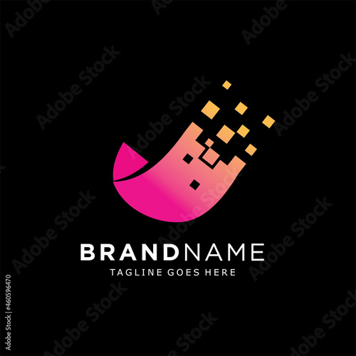 Abstract technology logo. Technology logo template vector illustration