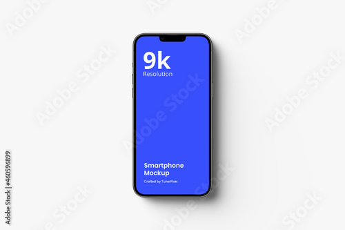 Smartphone Mockup | Fully Editable File, Replaceable Screen, Separated Shadow and Background | 9k Resolution | Help File	
