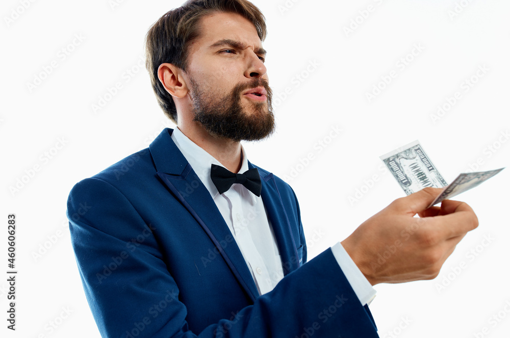 man in a suit investments economy isolated background man in a suit investments economy isolated background