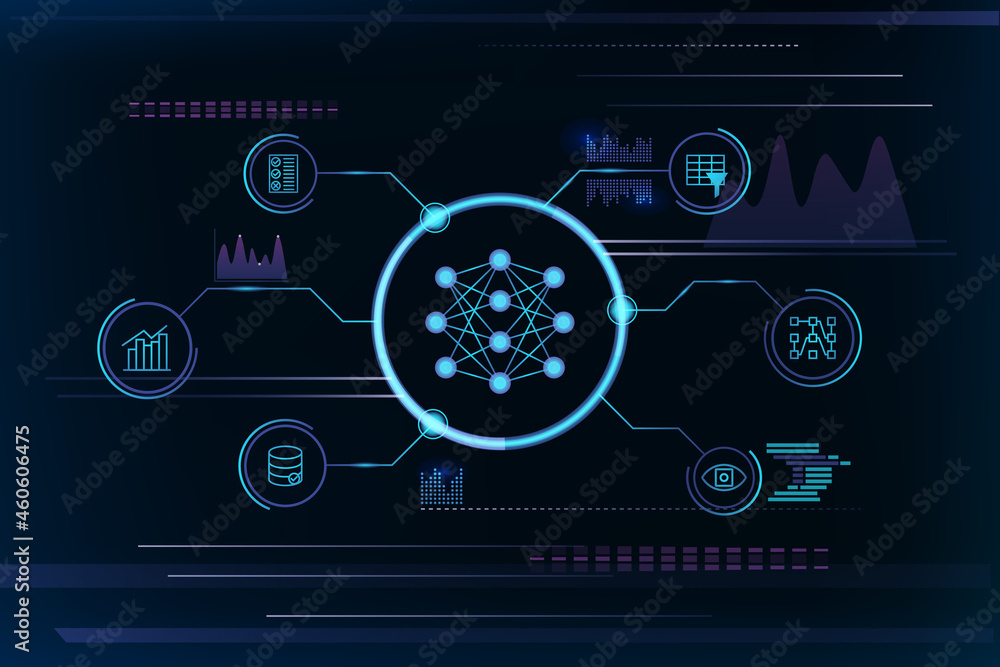 Artificial intelligence design concept Artificial intelligence design concept
