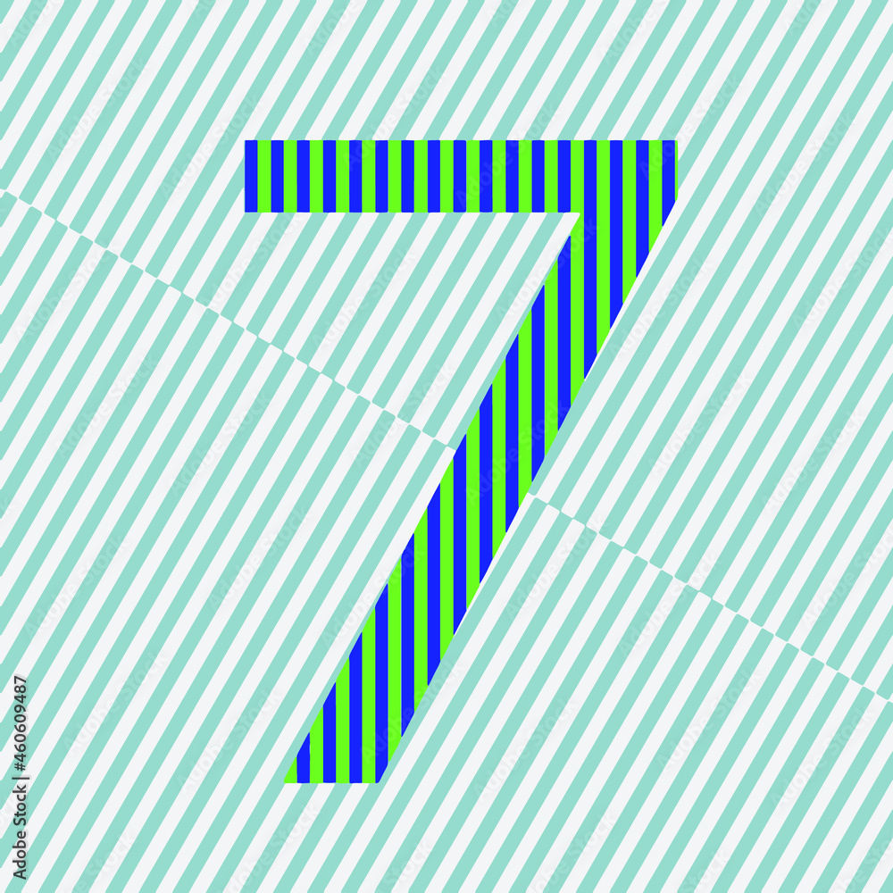 Number seven signs vector images. Number seven signs vector images.