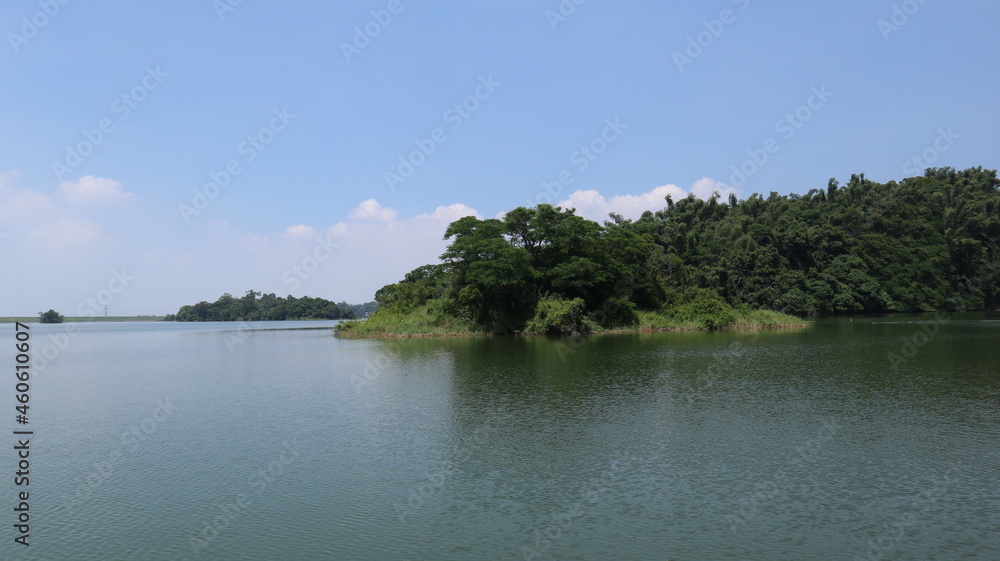 scene of wusanto reservoir in summer design for holiday and leisure time scene of wusanto reservoir in summer design for holiday and leisure time