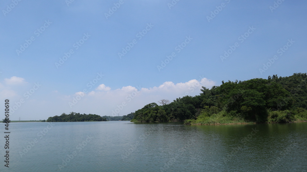 scene of wusanto reservoir in summer design for holiday and leisure time scene of wusanto reservoir in summer design for holiday and leisure time