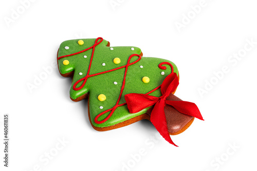 Gingerbread cookies isolated on a white background. Cristmas cookies isolated
