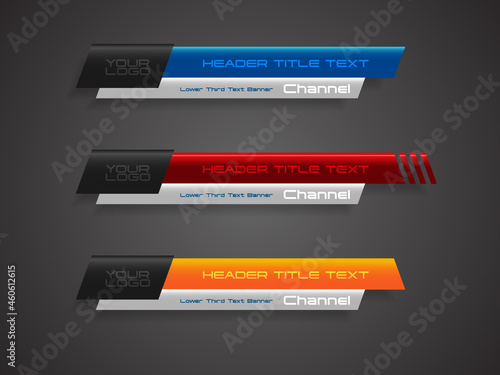 abstract broadcast news lower thirds template