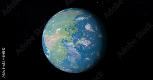 Supercontinent Pangea or Pangaea in earth planet. Loop