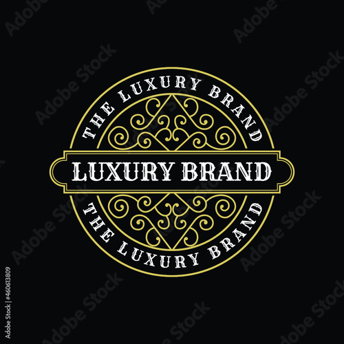 Vintage ornamental vector with floral ornament Suitable for whiskey, liquor, beer, brewery, wine, barber shop, coffee shop, tattoo studio, salon, boutique, hotel, shop signage engraving illustration