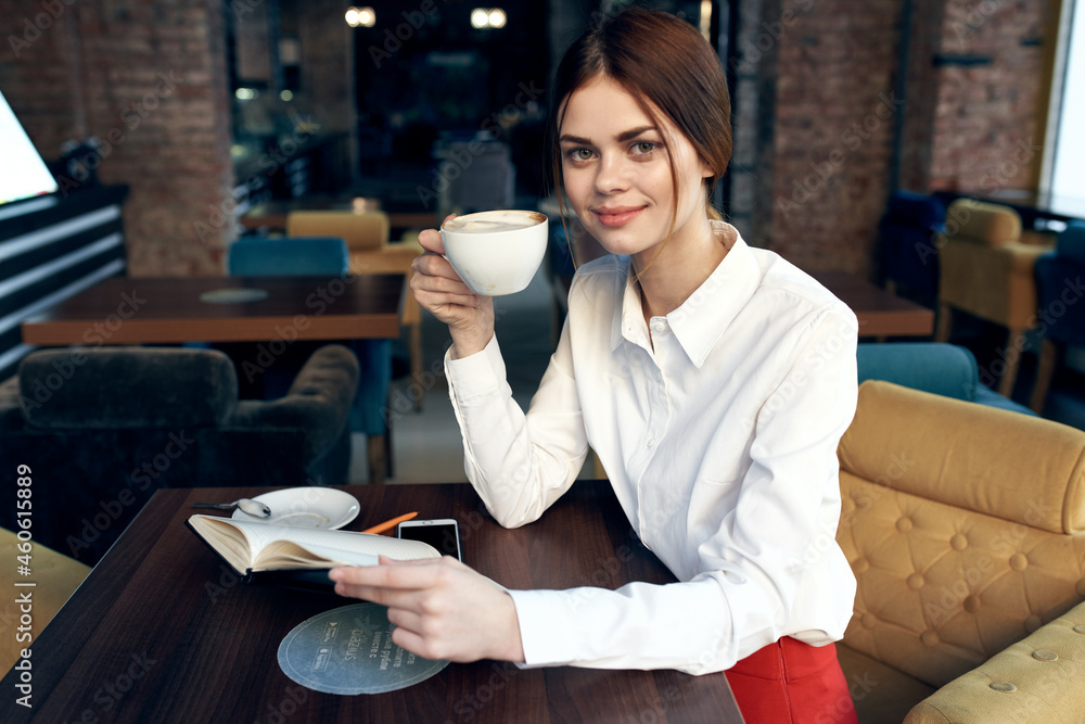 Business woman in cafe vacation breakfast lifestyle Business woman in cafe vacation breakfast lifestyle