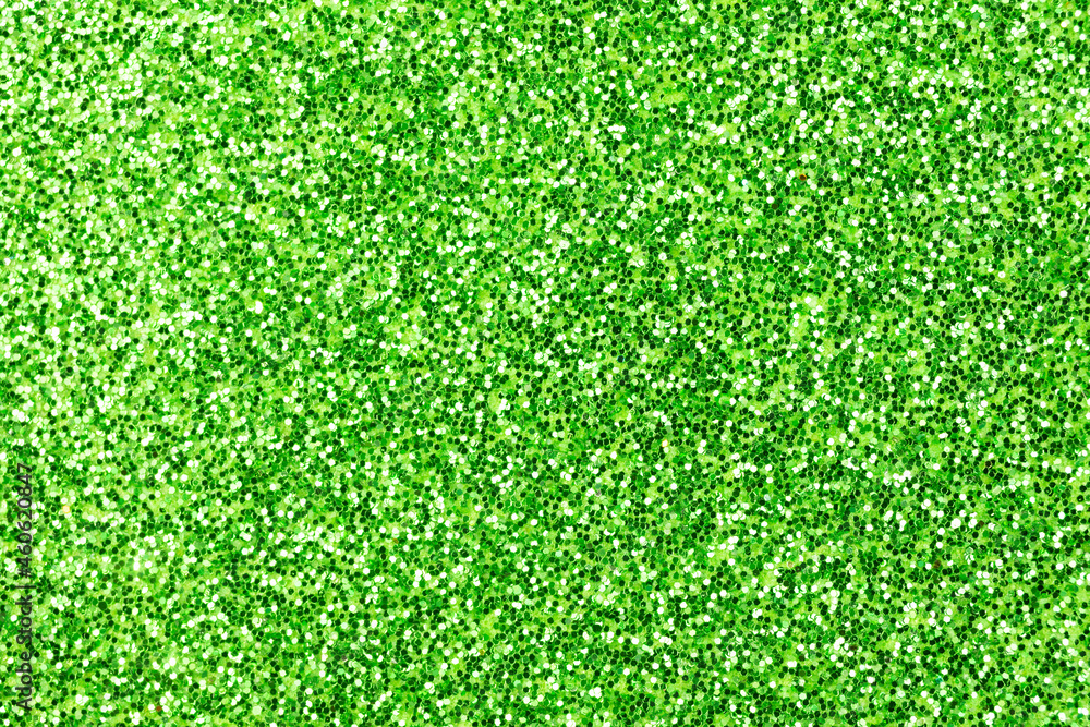 Fototapeta premium Green shining glowing effects concept, glitter texture background, sandpapper high detailed surface