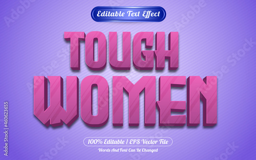 Tough women editable text effect game style