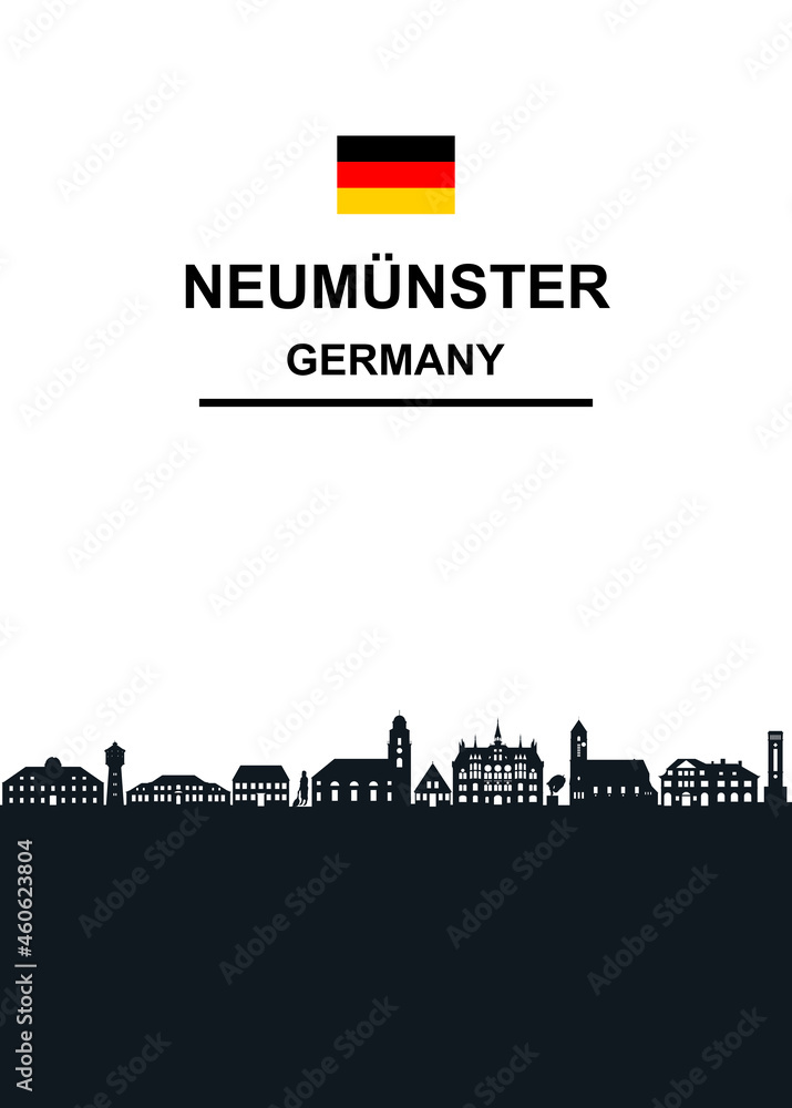 Obraz premium Neumünster Silhouette