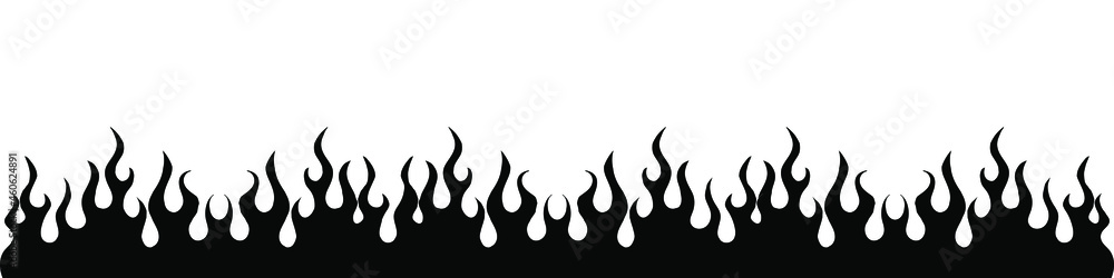 Fire black silhouette icon, sticker. Hand drawing illustration isolated on white background. Vector EPS 10 Fire black silhouette icon, sticker. Hand drawing illustration isolated on white background. Vector EPS 10