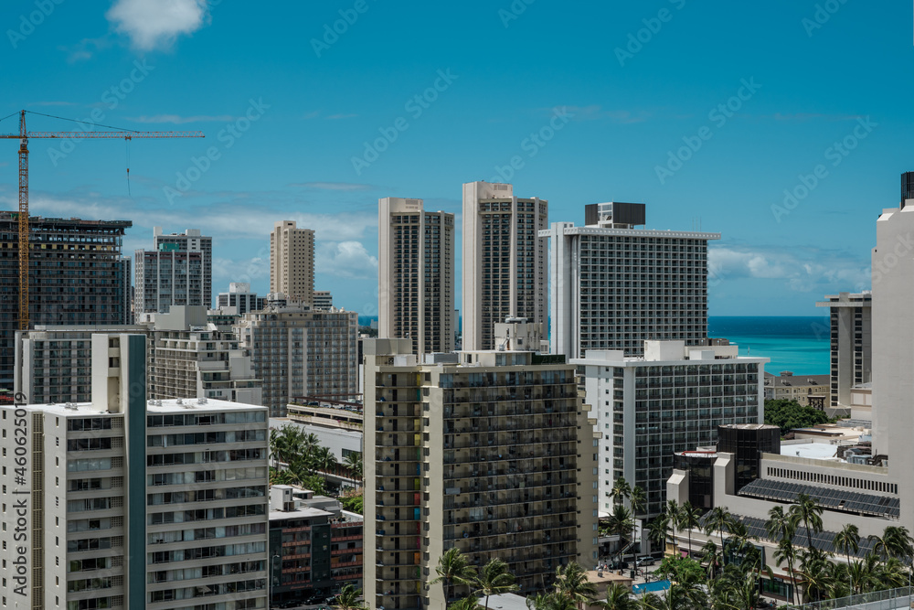 City view of Waikiki,  Honolulu, Oahu, Hawaii