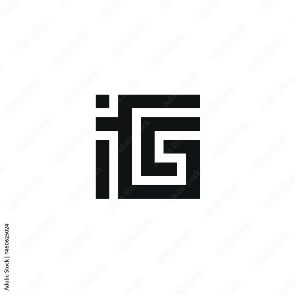 Initials I G C S, Square Logo Design