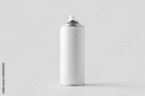 Foto White spray paint can mockup.