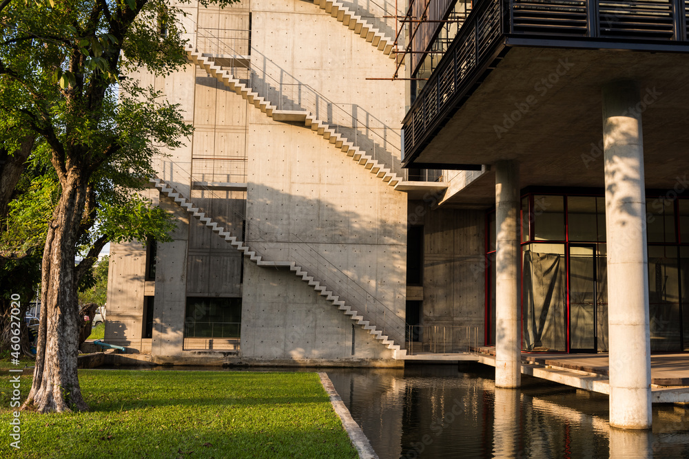 Modern building architecture in green environment Modern building architecture in green environment
