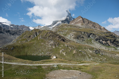 landscape near gasenried in the canton of valais in switzerland. photo