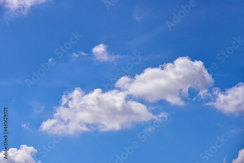 Fototapeta Naklejka Na Ścianę i Meble -  White clouds on blue sky background.