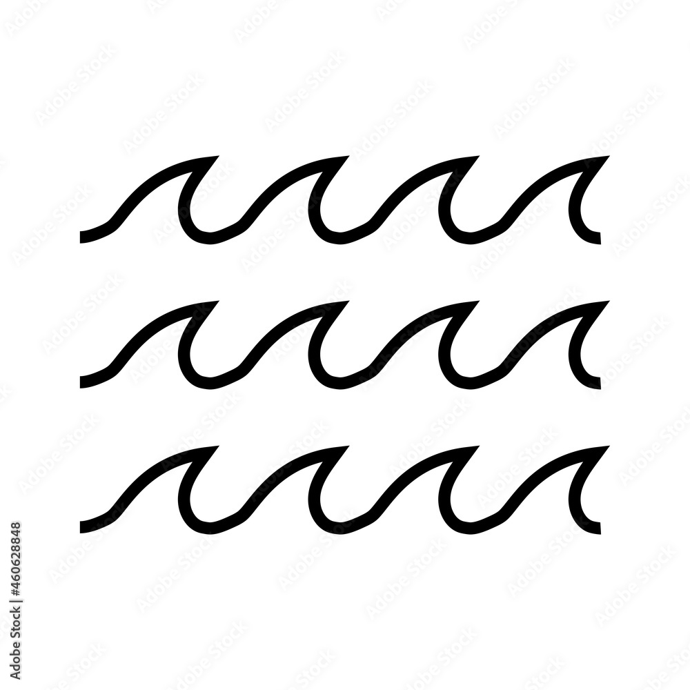 Wave icon vector Wave icon vector