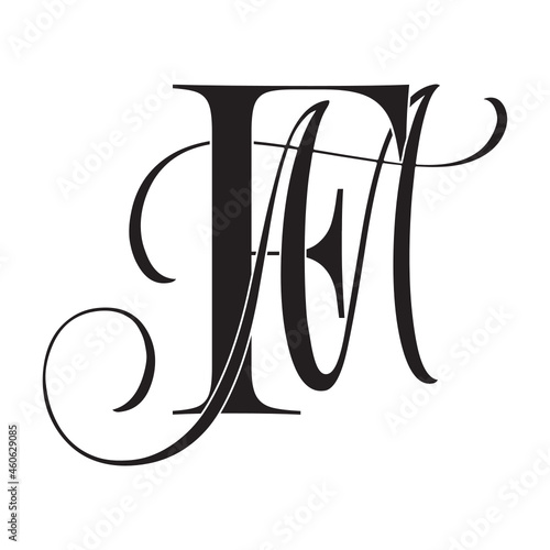 fm, mf, monogram logo. Calligraphic signature icon. Wedding Logo Monogram. modern monogram symbol. Couples logo for wedding