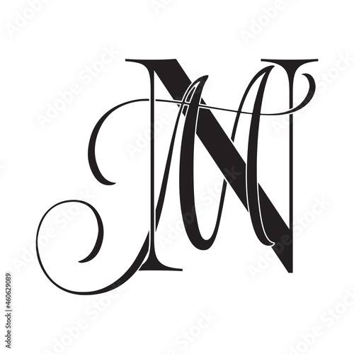 nm, mn, monogram logo. Calligraphic signature icon. Wedding Logo Monogram. modern monogram symbol. Couples logo for wedding