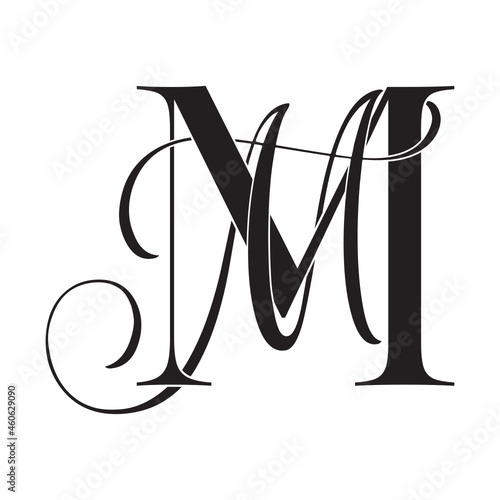mm, mm, monogram logo. Calligraphic signature icon. Wedding Logo Monogram. modern monogram symbol. Couples logo for wedding