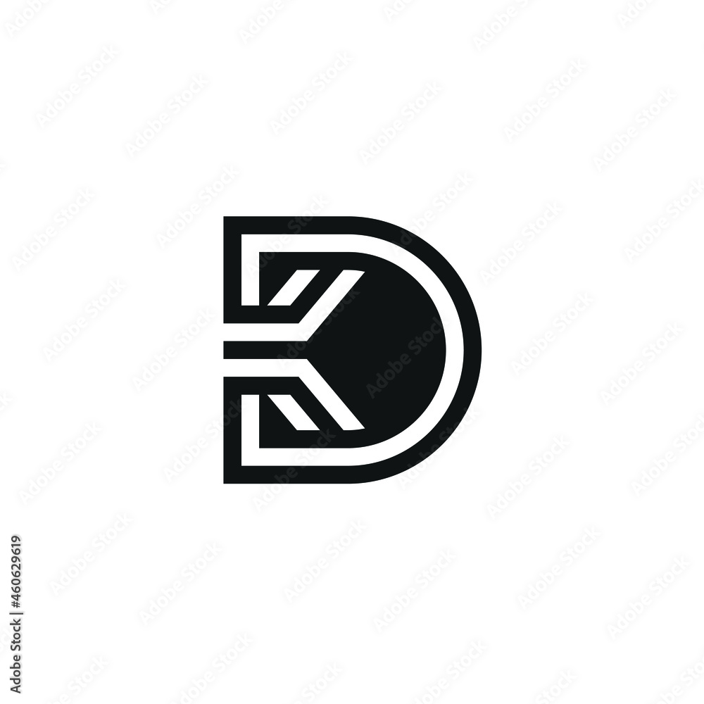 Initials DK KD Vector Abstract Logo Design Initials DK KD Vector Abstract Logo Design