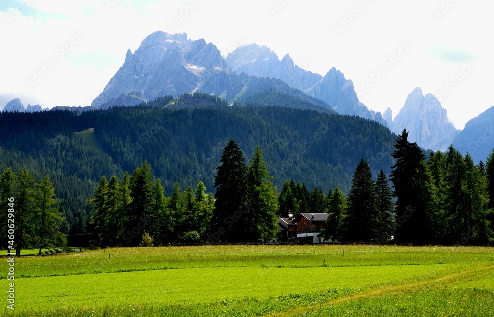 Croda Rossa from the meadows of Moso