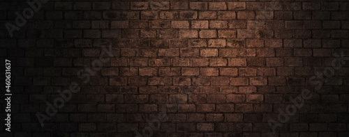 brown brick wall with copy space may used as texture and background for ads and wallpaper
