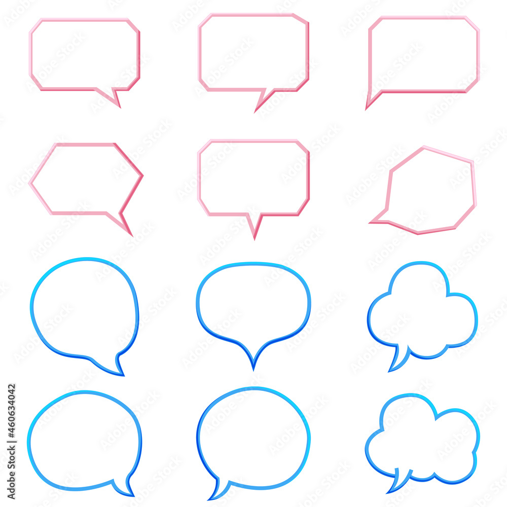 blank speech bubbles set with different hand drawn shape blank speech bubbles set with different hand drawn shape