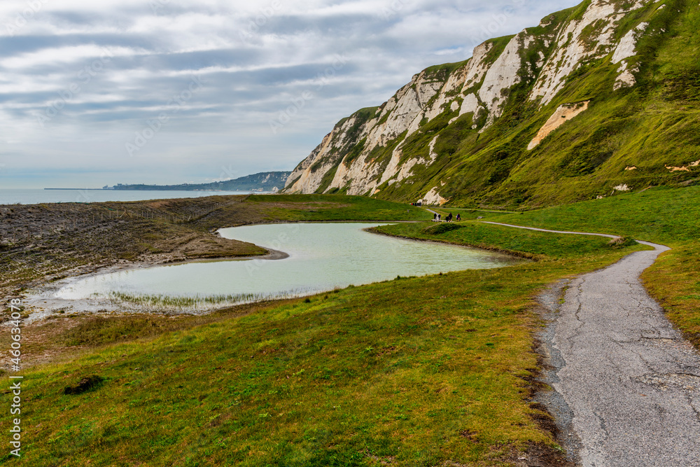 Samphire Hoe country park near Folkestone in Kent, England Samphire Hoe country park near Folkestone in Kent, England