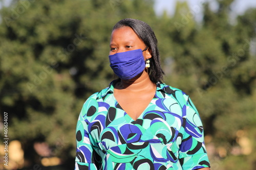 Woman with mask