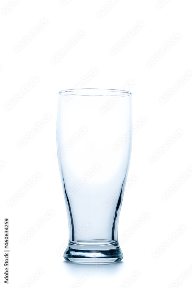 empty Pilsner glass or beer glass isolated on white background, empty Pilsner glass or beer glass isolated on white background,