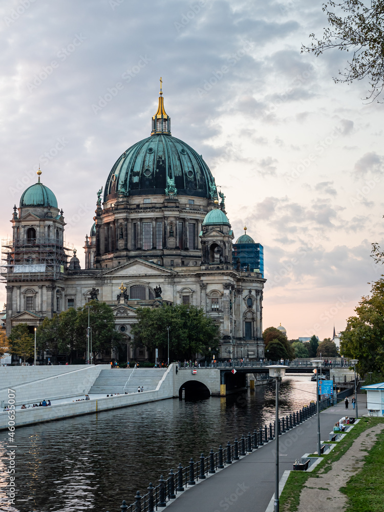 View of the Berlin Cathedral on the Spree river