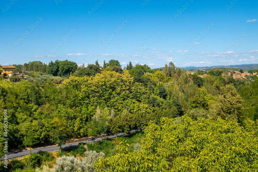 Obraz premium Little town of Colle Val d'Elsa, Tuscany, along via Francigena