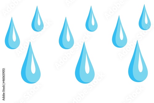 water drops on white background - illustration design 