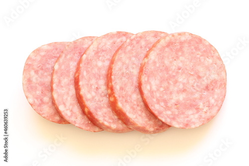 Salami - a type of hard-cured sausage made from fermented and air-dried meat