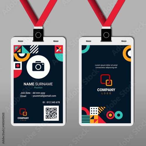 Abstract ID Card Design for Company or Business