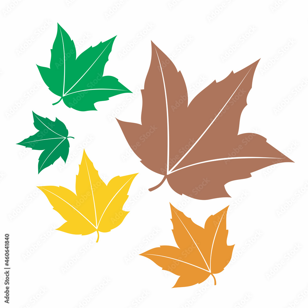 leaves symbol pattern set vector design. suitable for nature logo