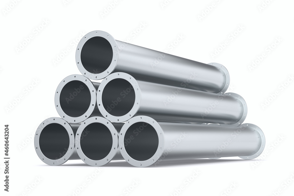 Fototapeta premium pipes on white background. Isolated 3D illustration