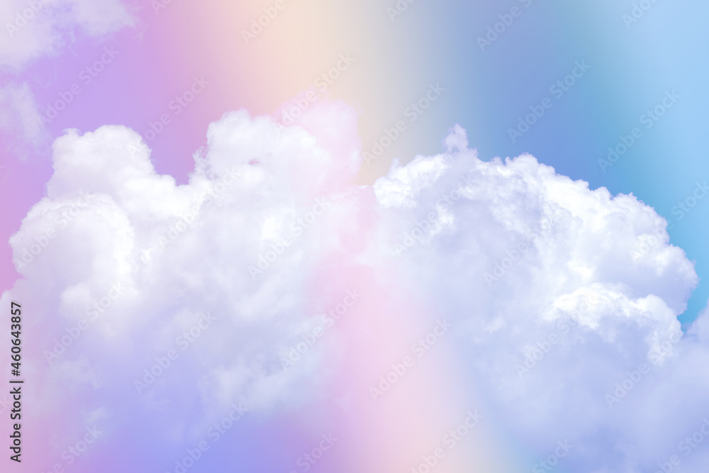 beauty sweet pastel purple blue colorful with fluffy clouds on sky. multi color rainbow image. abstract fantasy growing light beauty sweet pastel purple blue colorful with fluffy clouds on sky. multi color rainbow image. abstract fantasy growing light