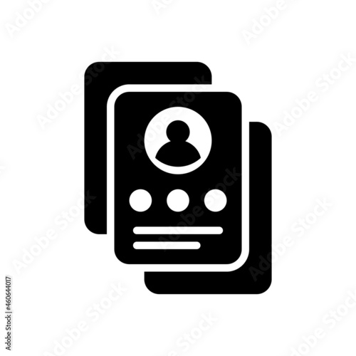 cv Form vector solid icon style illustration. EPS 10 file