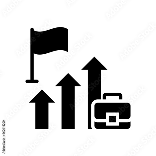 Career ways vector solid icon style illustration. EPS 10 file