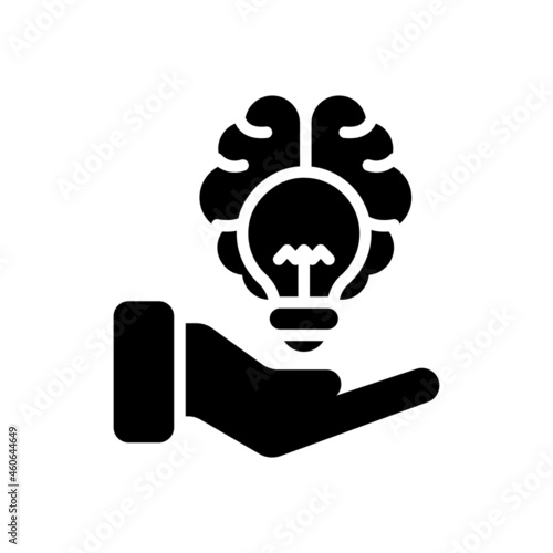 idea creation vector solid icon style illustration. EPS 10 file