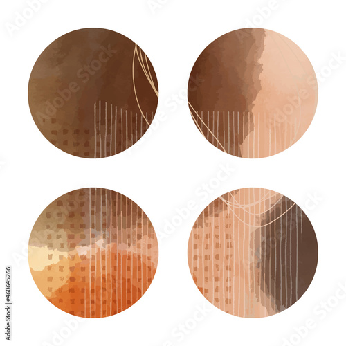 Set of watercolor stain. Spots on a white background. Watercolor texture with brush strokes