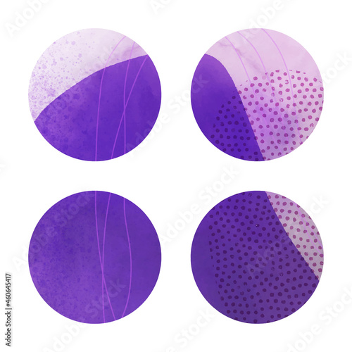 Set of watercolor stain. Spots on a white background. Watercolor texture with brush strokes