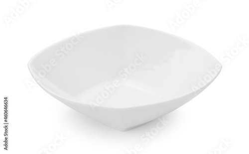 empty white bowl on white background